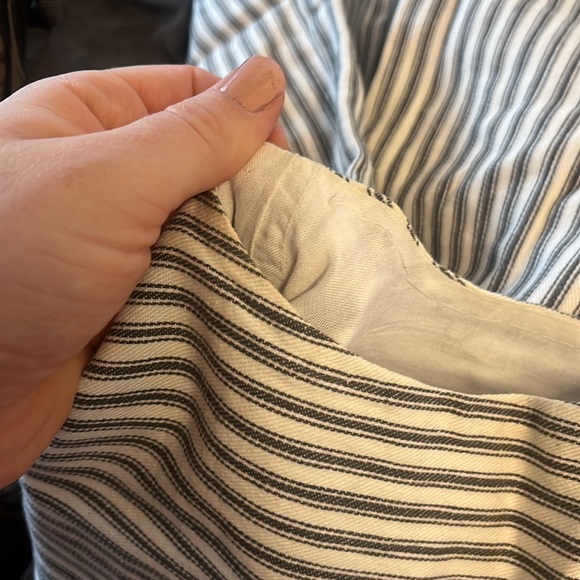 Vintage 90s Striped Heavy Cotton Ticking Shift Dress - Picture 10 of 11